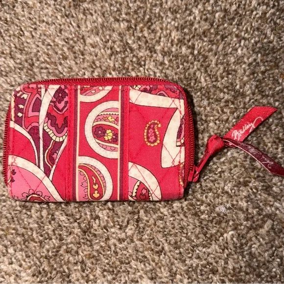 Vintage Vera Bradley Retired Rosy Posies Zip-Around Coin Card Pouch 2012-2013-F - Picture 3 of 3